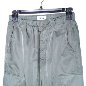 Pistola Cargo Jogger Pants XS Sage Green Drawstring Waist Utility Pockets Street